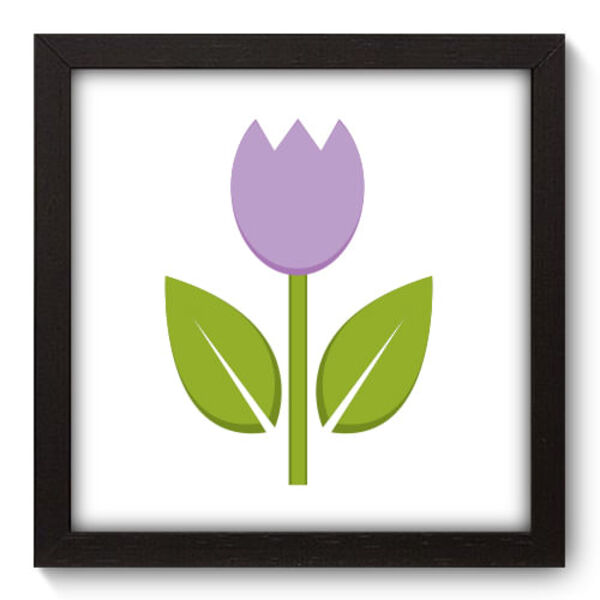 Quadro Decorativo - Flor Lilás - 22cm X 22cm - 013qdbp