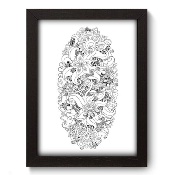 Quadro Decorativo - Floral - 19cm X 25cm - 039qdfp