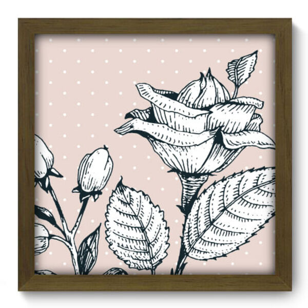 Quadro Decorativo - Floral - 33cm X 33cm - 061qdbm