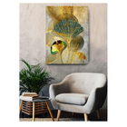 Quadro Decorativo Floral Dente De Leão Dourada 60x80cm