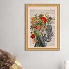 Quadro Decorativo Floral Fisiologia 24x18cm - Com Vidro Moldu