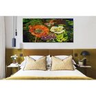Quadro Decorativo Floral Flores Borboleta - 90x60cm