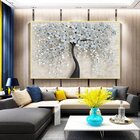 Quadro Decorativo Floral Flower Black Com Moldura Dourada 200