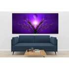 Quadro Decorativo Floral Galhos Roxos - 180x100cm