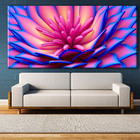 Quadro Decorativo Floral Neon Crysanthemum - 150x100 Cm