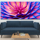 Quadro Decorativo Floral Neon Crysanthemum - 150x100 Cm
