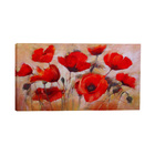 Quadro Decorativo Floral Papoulas Vermelhas 55x100cm