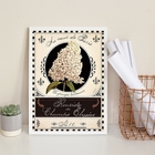 Quadro Decorativo Floral Parisiense 33x24cm - Com Vidro Moldu