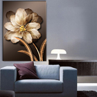 Quadro Decorativo Floral Pingos De Ouro - 120x80 Cm