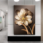 Quadro Decorativo Floral Pingos De Ouro - 200x100 Cm