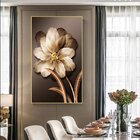 Quadro Decorativo Floral Pingos De Ouro Com Moldura Dourada 1