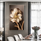 Quadro Decorativo Floral Pingos De Ouro Com Moldura Prata 180