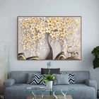 Quadro Decorativo Floral Spring Flower Tree Com Moldura Marro