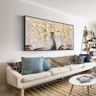 Quadro Decorativo Floral Spring Flower Tree Com Moldura Preta