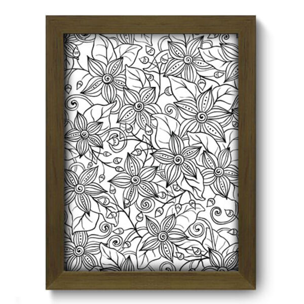 Quadro Decorativo - Flores - 19cm X 25cm - 141qdfm