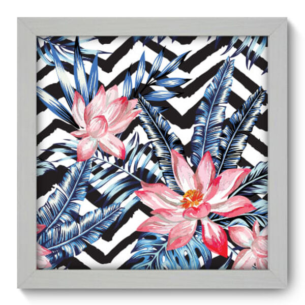 Quadro Decorativo - Flores - 22cm X 22cm - 031qnfab