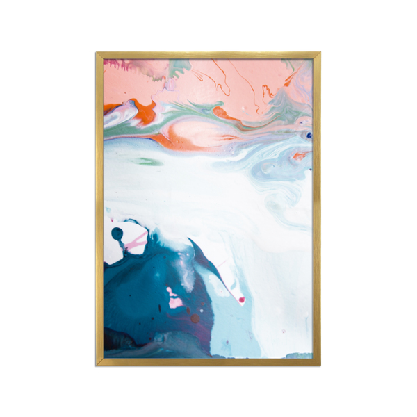 Quadro Flores Aurora Azul 46x64cm Leroy Merlin