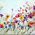 Quadro Decorativo Flores De Pintura 1 Peça