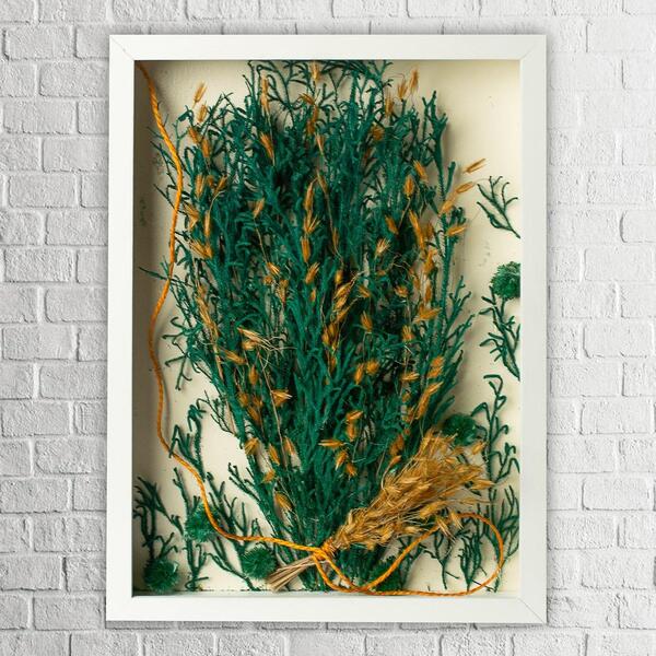 Quadro Decorativo Flores Desidratadas Pinterest Sala 30x42