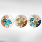 Quadro Decorativo Flores Douradas