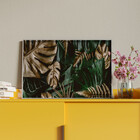 Quadro Decorativo Flores E Fohas Costela De Adao Gold And Gre