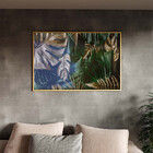 Quadro Decorativo Flores E Fohas Costela De Adao Gold And Gre
