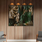 Quadro Decorativo Flores E Fohas Costela De Adao Gold And Gre
