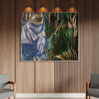 Quadro Decorativo Flores E Fohas Costela De Adao Gold And Gre