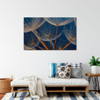 Quadro Decorativo Flores E Folhas Dente De Leão - 100x70 Cm