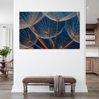 Quadro Decorativo Flores E Folhas Dente De Leão - 150x100 Cm