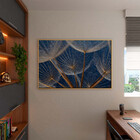 Quadro Decorativo Flores E Folhas Dente De Leão Com Moldura D