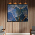 Quadro Decorativo Flores E Folhas Dente De Leão Com Moldura E