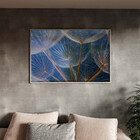 Quadro Decorativo Flores E Folhas Dente De Leão Com Moldura E