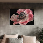Quadro Decorativo Flores E Folhas Flor De Anêmona Azul,rosa E