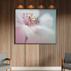 Quadro Decorativo Flores E Folhas Flower Nature White Com Mol