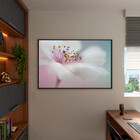 Quadro Decorativo Flores E Folhas Flower Nature White Com Mol