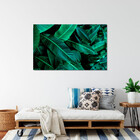 Quadro Decorativo Flores E Folhas Folhas Verdes Green - 180x1
