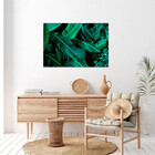Quadro Decorativo Flores E Folhas Folhas Verdes Green - 200x1