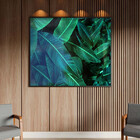 Quadro Decorativo Flores E Folhas Folhas Verdes Green Com Mol