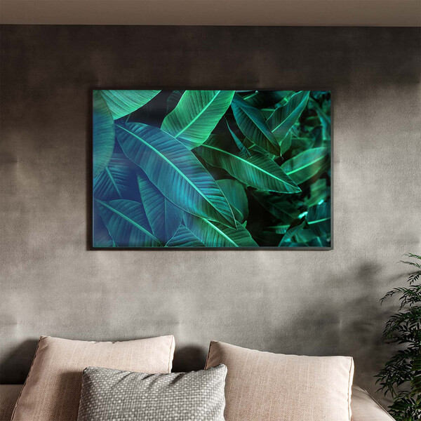Quadro Decorativo Flores E Folhas Folhas Verdes Green Com Mol