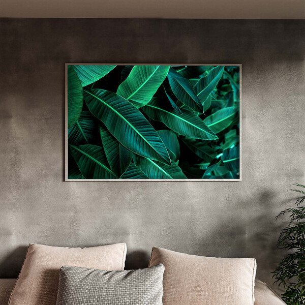 Quadro Decorativo Flores E Folhas Folhas Verdes Green Com Mol