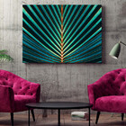 Quadro Decorativo Flores E Folhas Palm Tree - 180x120 Cm