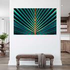 Quadro Decorativo Flores E Folhas Palm Tree - 180x120 Cm