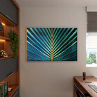 Quadro Decorativo Flores E Folhas Palm Tree Com Moldura E Vid