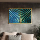 Quadro Decorativo Flores E Folhas Palm Tree Com Moldura E Vid