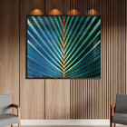 Quadro Decorativo Flores E Folhas Palm Tree Com Moldura E Vid