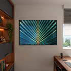 Quadro Decorativo Flores E Folhas Palm Tree Com Moldura E Vid