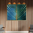 Quadro Decorativo Flores E Folhas Palm Tree Com Moldura E Vid