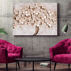 Quadro Decorativo Flores E Folhas Paper Flowers - 150x80 Cm