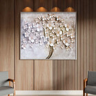 Quadro Decorativo Flores E Folhas Paper Flowers Com Moldura E